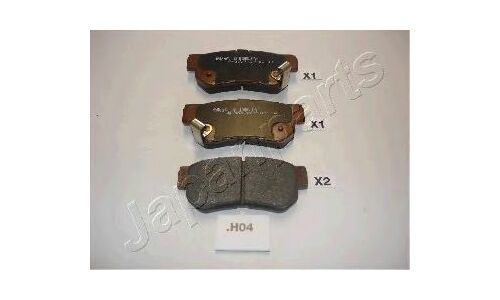 Колодки тормозные дисковые Japan Parts, задние, комплект на ось (4 шт), арт. PP-H04AF