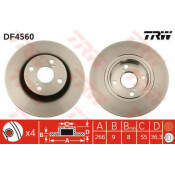 Диск тормозной TRW, арт. DF4560 Диск тормозной TRW, арт. DF4560