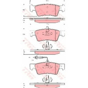 Колодки тормозные дисковые TRW, комплект на ось (4 шт), арт. GDB1671