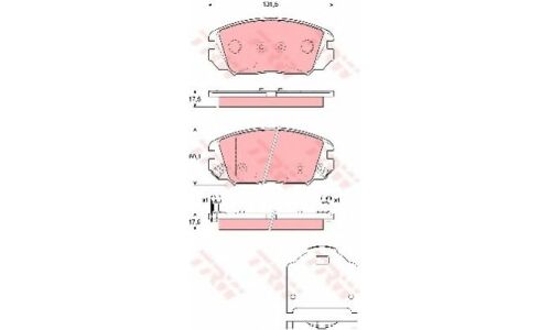 Колодки тормозные дисковые TRW, комплект на ось (4 шт), арт. GDB3409