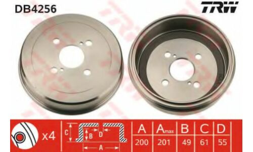 Барабан тормозной TRW, арт. DB4256