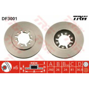 Диск тормозной TRW, арт. DF3001 Диск тормозной TRW, арт. DF3001