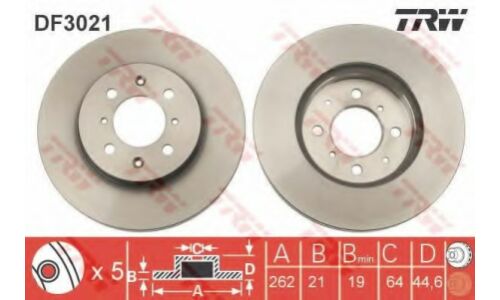 Диск тормозной TRW, арт. DF3021