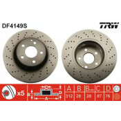 Диск тормозной TRW, арт. DF4149S Диск тормозной TRW, арт. DF4149S