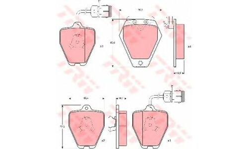 Колодки тормозные дисковые TRW, комплект на ось (4 шт), арт. GDB1162