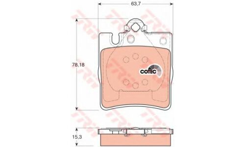 Колодки дисковые TRW, арт. GDB1334