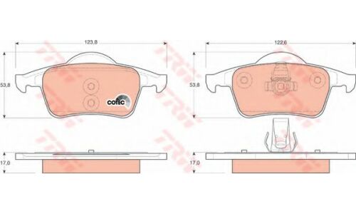 Колодки дисковые TRW, арт. GDB1389