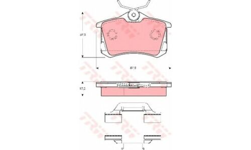 Колодки дисковые TRW, арт. GDB1416