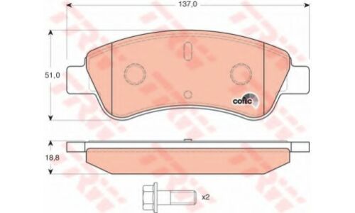 Колодки дисковые TRW, арт. GDB1463