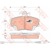 Колодки дисковые TRW, арт. GDB1465