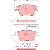 Колодки дисковые TRW, арт. GDB1556