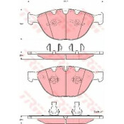 Колодки тормозные дисковые TRW, комплект на ось (4 шт), арт. GDB1558