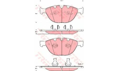 Колодки тормозные дисковые TRW, комплект на ось (4 шт), арт. GDB1558