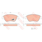 Колодки тормозные дисковые TRW, комплект на ось (4 шт), арт. GDB1579