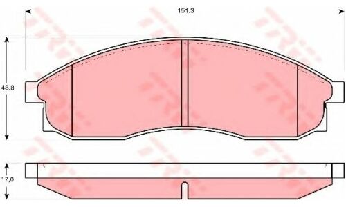Колодки дисковые TRW, арт. GDB3107