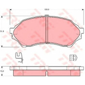 Колодки тормозные дисковые TRW, комплект на ось (4 шт), арт. GDB3193