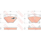 Колодки дисковые TRW, арт. GDB3243