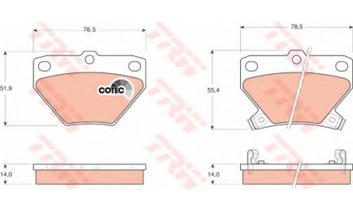Колодки дисковые TRW, арт. GDB3243