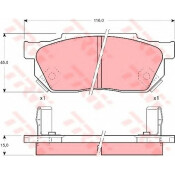 Колодки тормозные дисковые TRW, комплект на ось (4 шт), арт. GDB325