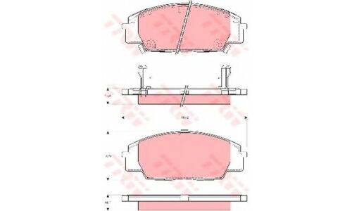 Колодки тормозные дисковые TRW, комплект на ось (4 шт), арт. GDB3250