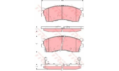 Колодки тормозные дисковые TRW, комплект на ось (4 шт), арт. GDB3285
