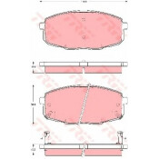 Колодки тормозные дисковые TRW, комплект на ось (4 шт), арт. GDB3342