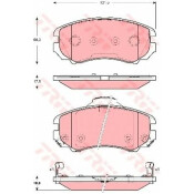 Колодки тормозные дисковые TRW, комплект на ось (4 шт), арт. GDB3386