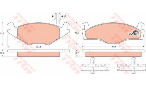 Колодки дисковые TRW, арт. GDB454