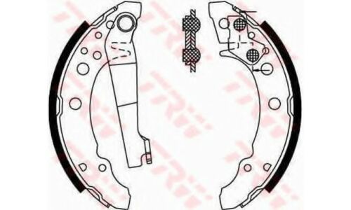 Колодки тормозные барабанные TRW, комплект на ось (4 шт), арт. GS8166