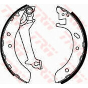 Колодки тормозные барабанные TRW, комплект на ось (4 шт), арт. GS8537