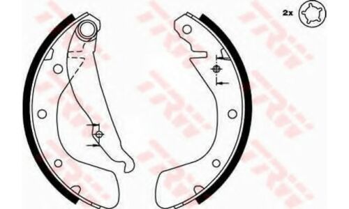 Колодки тормозные барабанные TRW, комплект на ось (4 шт), арт. GS8542