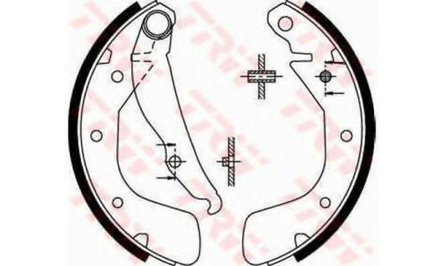 Колодки тормозные барабанные TRW, комплект на ось (4 шт), арт. GS8543