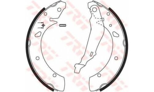 Колодки тормозные барабанные TRW, комплект на ось (4 шт), арт. GS8640