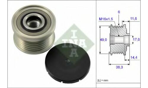 Ременной шкив генератора INA, арт. 535 0127 10