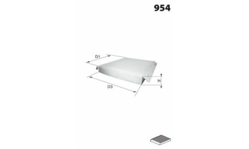 Фильтр салонный Mecafilter, угольный, арт. EKR7174