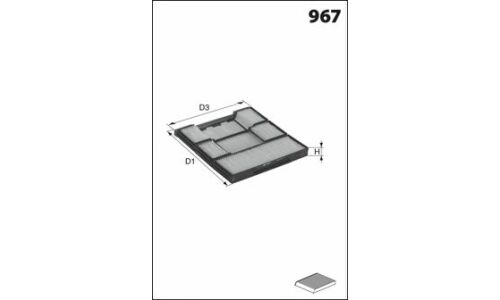 Фильтр салонный Mecafilter, арт. ELR7176