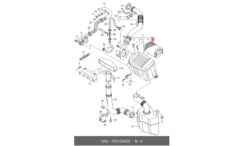Фильтр воздушный VAG, для Audi A3, арт. 1F0 129 620