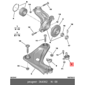 Опора шаровая Citroen/Peugeot, передняя, арт. 3640.62