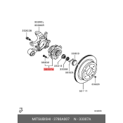 Ступица колеса | зад лев Mitsubishi, арт. 3780A007