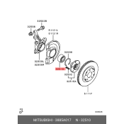 Подшипник ступицы колеса | перед Mitsubishi, арт. 3885A017