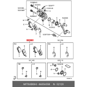 Колодки тормозные дисковые Mitsubishi, задние, комплект на ось (4 шт), арт. 4605A558