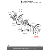 Диск тормозной Mitsubishi, передний, арт. 4615A061