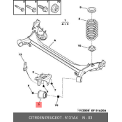 Сайлентблок балки моста Citroen/Peugeot, арт. 5131.A4