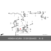 Сайлентблок переднего рычага Honda, арт. 51391-SDA-A03
