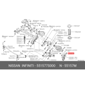 Сайлентблок заднего рычага NISSAN, арт. 55157-7S000