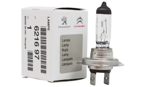 Лампа галогенная Citroen/Peugeot H7 (PX26d, T11), 12В, 55Вт, 3200К, 1 шт, арт. 6216.97