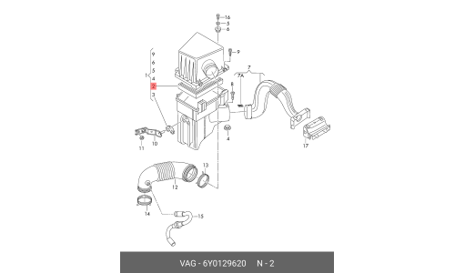 Фильтр воздушный VAG, арт. 6Y0129620