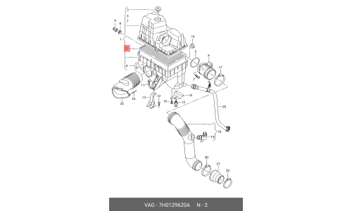 Фильтр воздушный VAG, арт. 7H0129620A