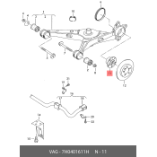 Ступица колеса | перед лев VAG, арт. 7H0 401 611 H