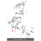 Сайлентблок рычага подвески | перед прав VAG, арт. 7L8407183